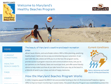 Tablet Screenshot of marylandhealthybeaches.org